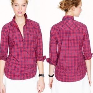 J. Crew tartan plaid popover